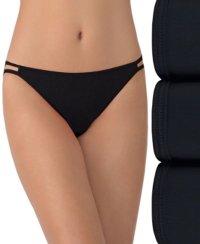 Shop Vanity Fair 3 Pack Illumination String Bikini Panty In Blk Multi