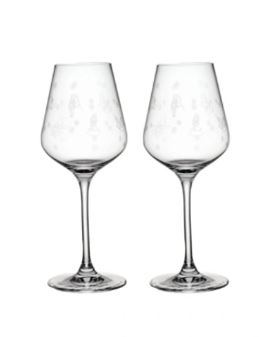 Shop Villeroy & Boch Toy's Delight White Wine Goblet, Set Of 2 In Clear