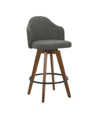 Shop Lumisource Ahoy Upholstered Counter Stool In Gray