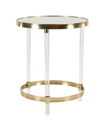 Rosemary Lane Contemporary Accent Table In Gold-tone