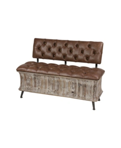 Rosemary Lane Rustic Bench In Brown