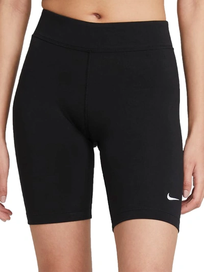 Shop Nike Mid-rise Bike Shorts In Black