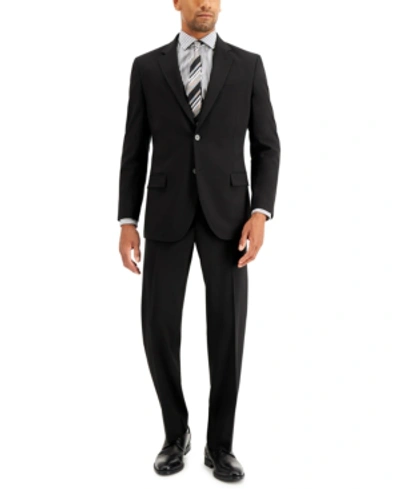 Shop Nautica Men's Modern-fit Bi-stretch Suit In Black Solid