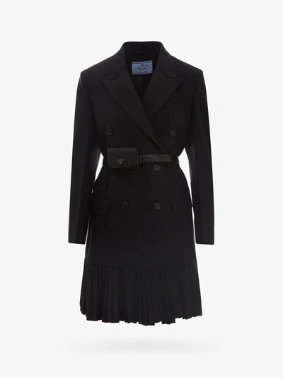 Shop Prada Dress In Black