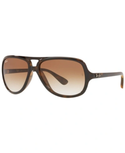 Shop Ray Ban Unisex Gradient Sunglasses, Rb4162 In Tortoise