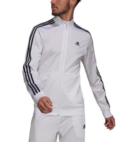 Shop Adidas Originals Adidas Men's Tricot Track Jacket In White/black
