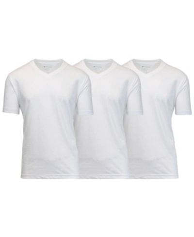 Shop Galaxy By Harvic Men's Short Sleeve V-neck T-shirt, Pack Of 3 In White X 3