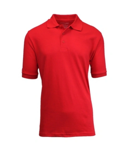 Shop Galaxy By Harvic Men's Short Sleeve Pique Polo Shirt In Red