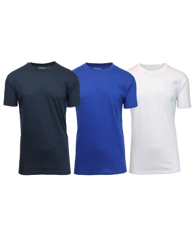 Shop Galaxy By Harvic Men's Crewneck T-shirts, Pack Of 3 In Navy-royal-white