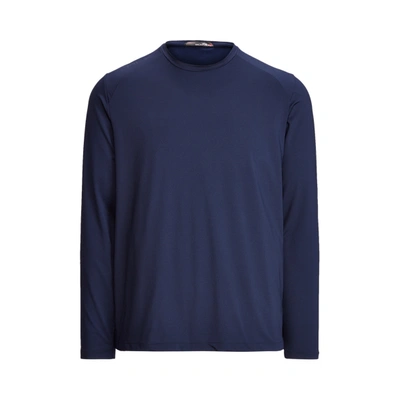 Shop Ralph Lauren Classic Fit Stretch Mesh T-shirt In French Navy