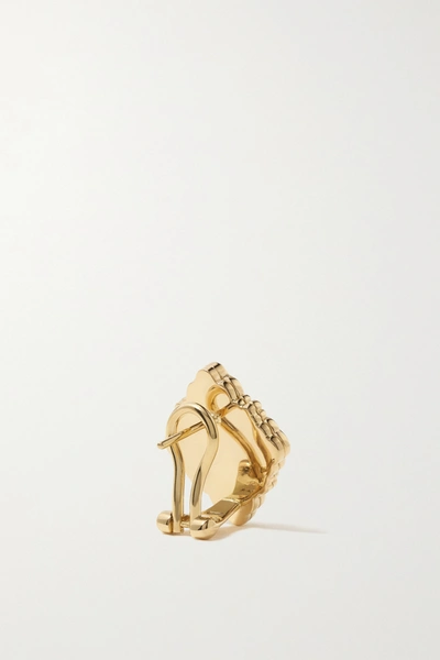 Shop Buccellati Opera Tulle 18-karat Gold Mother-of-pearl Earrings