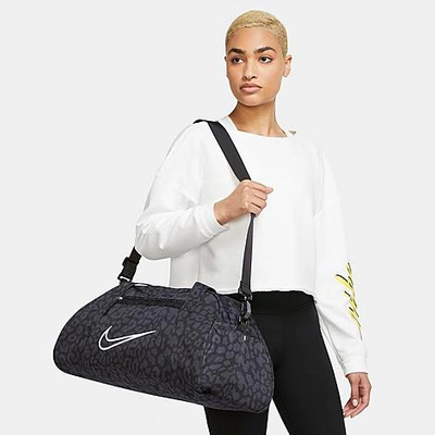 Nike Gym Club Animal Printed Training Duffel Bag In Black/dark Smoke  Grey/white | ModeSens