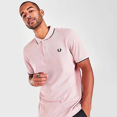 Shop Fred Perry Men's Twin Tipped Polo Shirt In Chalky Pink
