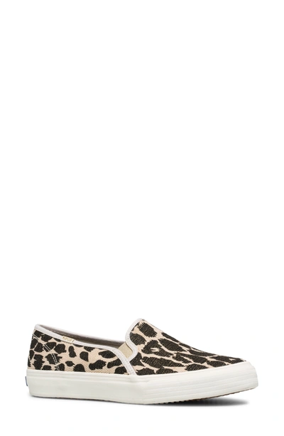 Shop Keds 'double Decker' Slip-on Sneaker In Leopard Print Fabric