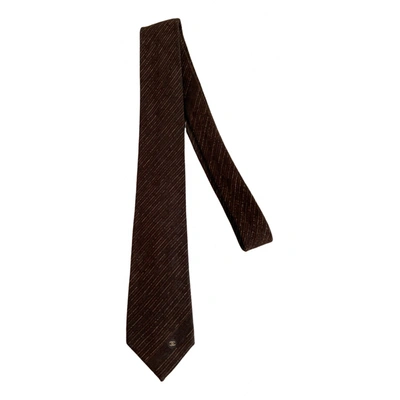 Pre-owned Chanel Cashmere Tie In Brown