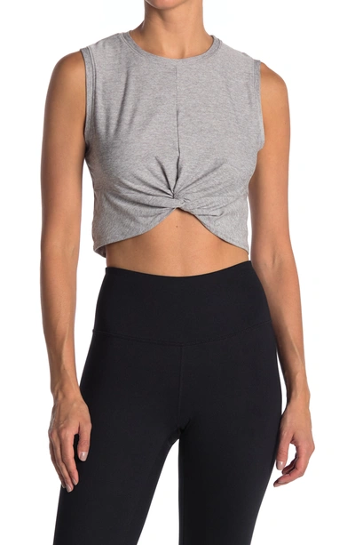 Shop Beyond Yoga Twist Of Fate Cropped Tank Top In Silms
