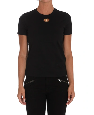 Shop Elisabetta Franchi T-shirt In Black