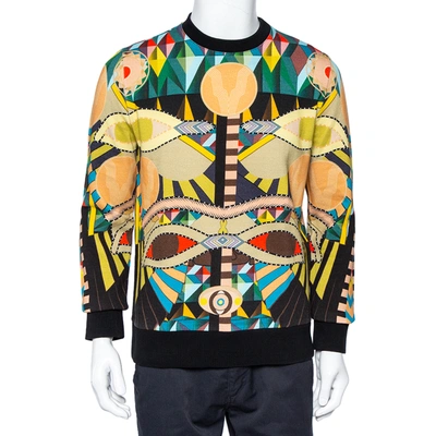 Pre-owned Givenchy Multicolor Abstract Printed Cotton Crewneck Sweatshirt M