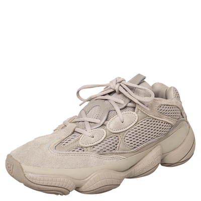 Pre-owned Yeezy X Adidas Beige Suede And Leather Yeezy 500 Taupe Light Low Top Sneakers Size 40 2/3