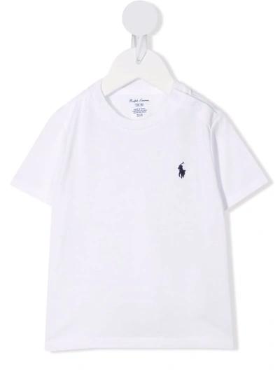 Shop Ralph Lauren Polo Pony Logo Cotton T-shirt In White