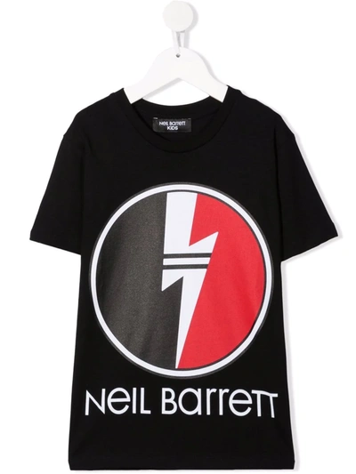 Shop Neil Barrett Logo-print T-shirt In Black