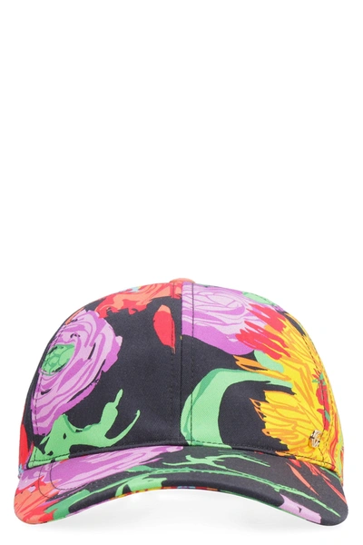 Shop Gucci X Ken Scott Floral Printed Baseball Cap In Black