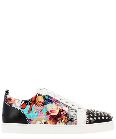 Shop Christian Louboutin Louis Junior Spikes Orlato Sneakers In Multi