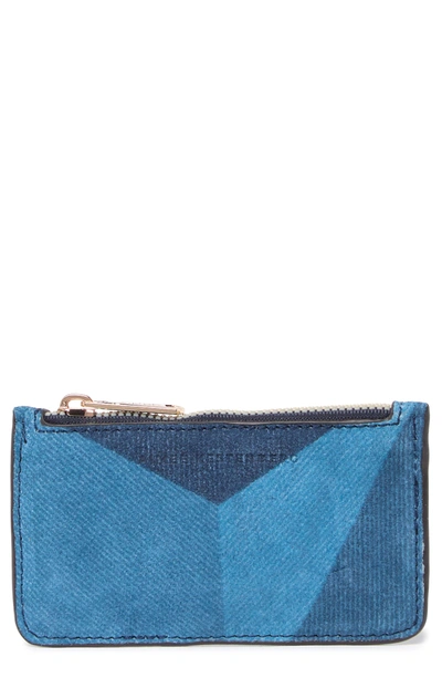 Shop Aimee Kestenberg Melbourne Leather Wallet In Denim Patchwork