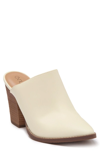 Shop Abound Maya Block Heel Mule In Ivory Faux Leather