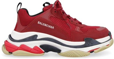 Shop Balenciaga Triple S Sneakers In Red