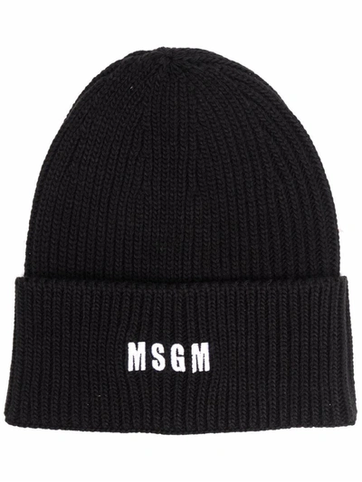 Shop Msgm Hats In Black