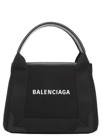 Balenciaga Navy Cabas Xs Tote Bag In Black | ModeSens
