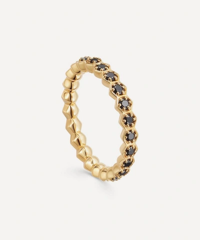 Shop Astley Clarke Gold Plated Vermeil Silver Deco Black Spinel Eternity Ring