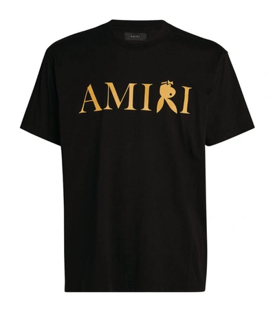Shop Amiri Reverse Playboy Bunny T-shirt In Black