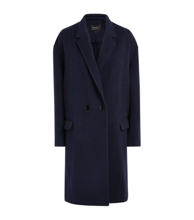 Shop Isabel Marant Efegozi Double-breasted Coat In Navy