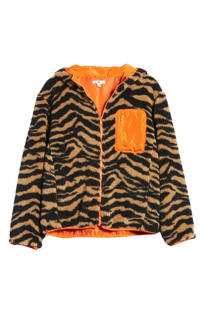 Shop Bp. Faux Shearling Jacket In Beige Nougat Zebra