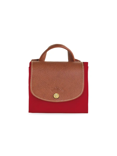 Shop Longchamp Le Pliage Backpack In Deep Red