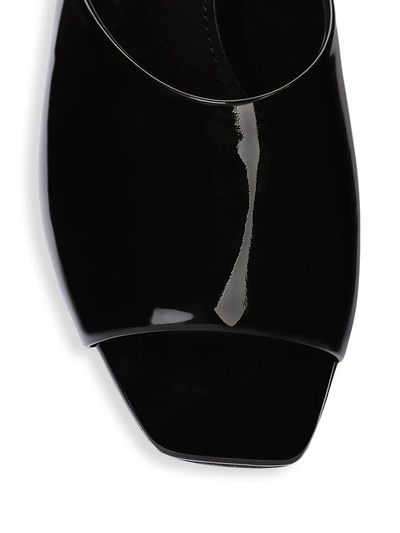 Shop Dolce & Gabbana Interlock Patent Leather Mule Sandals In Fuchsia