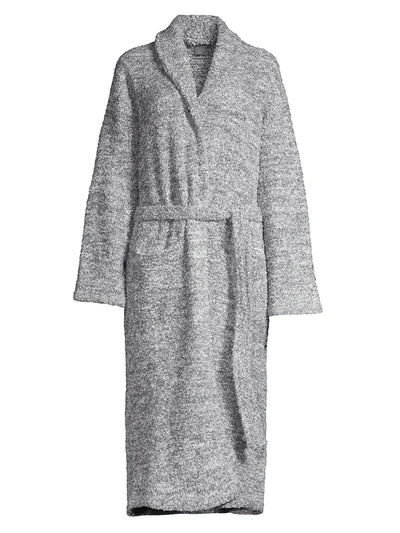 Shop Barefoot Dreams The Cozychic Heathered Robe In Graphite White