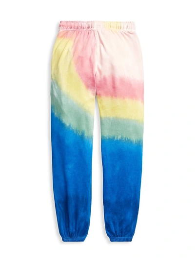 Shop Ralph Lauren Little Girl's & Girl's Tie-dye Terry Joggers In Neutral