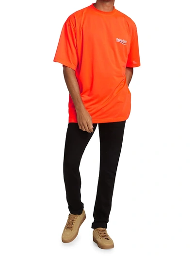 Balenciaga Political Campaign Large-fit T-shirt In Orange | ModeSens