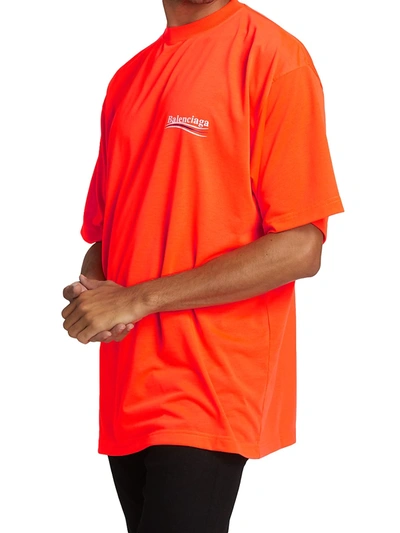 Shop Balenciaga Political Oversized T-shirt In Orange
