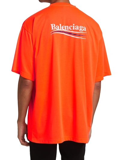 Shop Balenciaga Political Oversized T-shirt In Orange