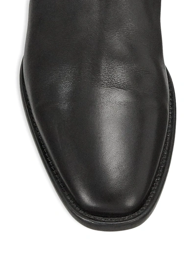 Shop Amiri Jodhpur Leather Chain Boots In Black