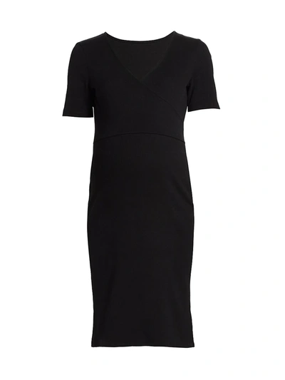 Shop Emilia George Women's Ella Stretch Cotton Mini Dress In Black