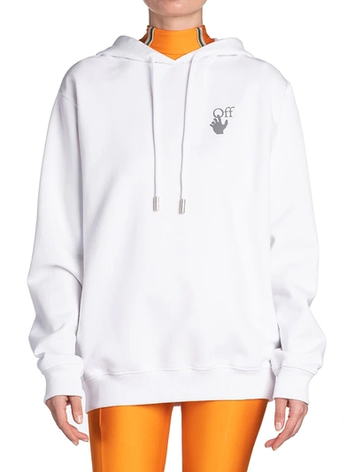 Shop Off-white Main Arrows Logo Hoodie In White Multicolor