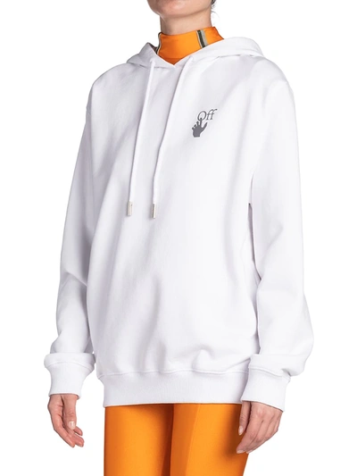 Shop Off-white Main Arrows Logo Hoodie In White Multicolor