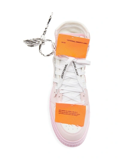 Shop Off-white Off Court 3.0 Leather Sneakers In Pink White