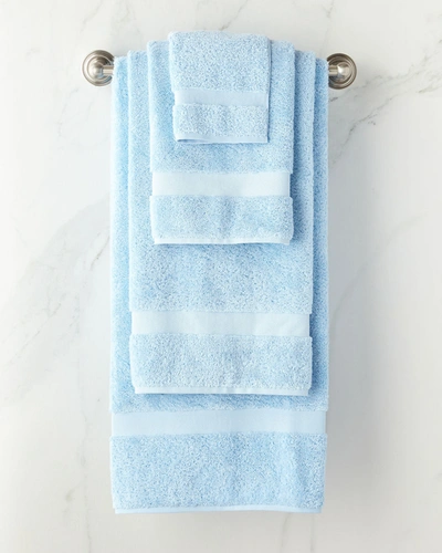 Shop Matouk Lotus Bath Towel In Ice Blue