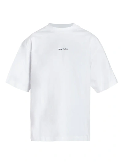 Shop Acne Studios Men's Extorr Stamp Logo T-shirt In Optic White